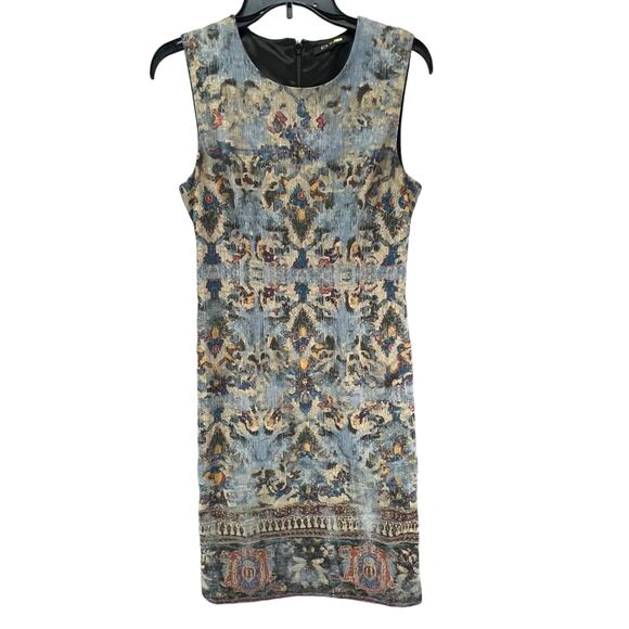 Kobi Halperin Sheath Dress 4 Blue Multi Fresco Sienna Contemporary Career Modern - Picture 2 of 15